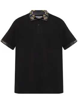 Versace Jeans Couture: Чёрное поло 