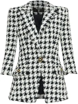 Balmain: Белый жакет 