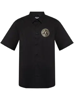 Versace Jeans Couture: Чёрное поло 