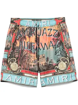 AMIRI: Голубые шорты 