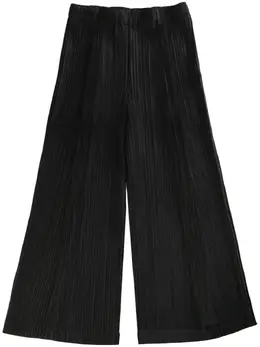 Pleats Please Issey Miyake: Чёрные брюки 
