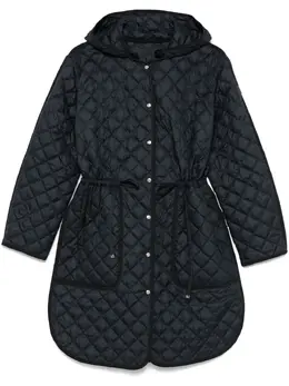 Moncler: Синее пальто 