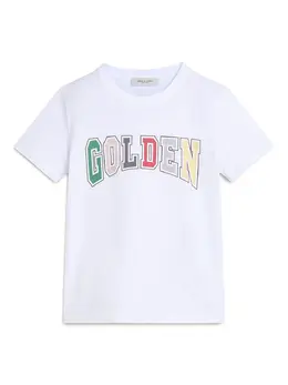 Golden Goose Kids: Белая футболка 