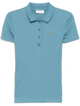 Lacoste: Голубое поло 