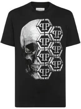 Philipp Plein: Чёрная футболка  Hexagon