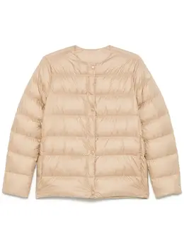Moncler: Бежевая куртка 