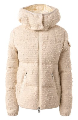 Moncler: Твидовый пуховик 