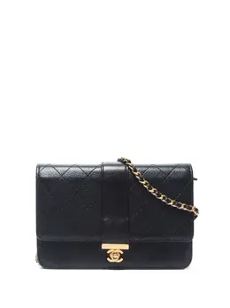 CHANEL Pre-Owned: Чёрный кошелёк 