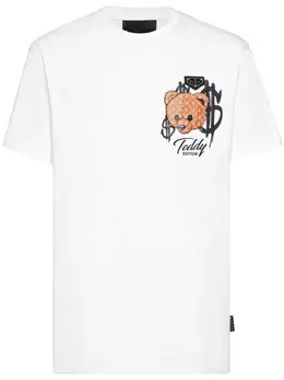Philipp Plein: Белая футболка  Teddy