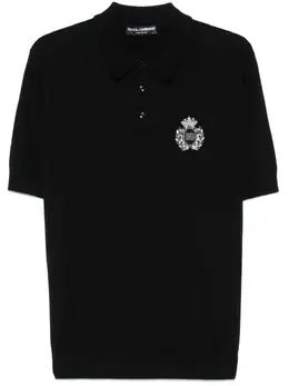 Dolce & Gabbana: Чёрное поло 