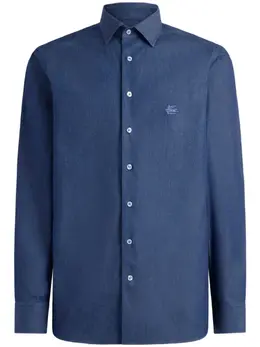 ETRO: Синяя рубашка  Pegaso