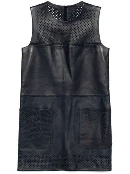 Louis Vuitton Pre-Owned: Кожаное платье 