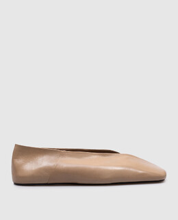 Jil Sander: Бежевые балетки 