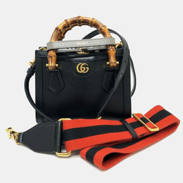 Gucci: Чёрная сумка на руку  Bamboo