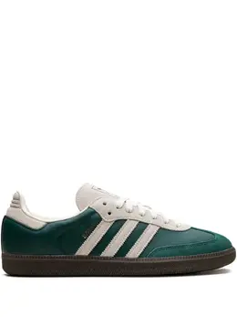 adidas: Зелёные кроссовки  Samba