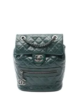 CHANEL Pre-Owned: Зелёный рюкзак 