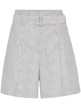 Brunello Cucinelli: Шорты  Monili в полоску