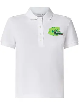 Lacoste: Белое поло 