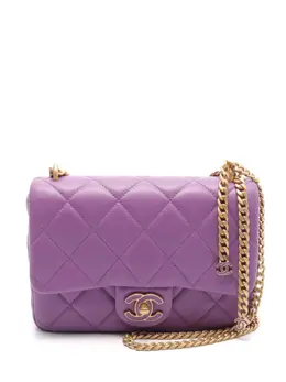 CHANEL Pre-Owned: Фиолетовая сумка 