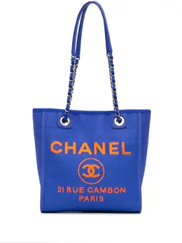 CHANEL Pre-Owned: Голубая сумка-шоппер 