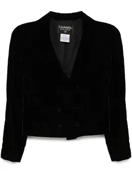 CHANEL Pre-Owned: Бархатная куртка 