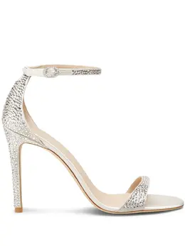 Stuart Weitzman: Серебристые сандалии  Nudist