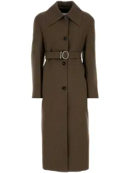 Jil Sander: Коричневое пальто 