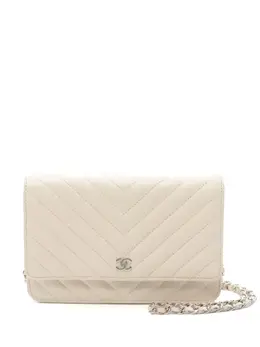CHANEL Pre-Owned: Светлый кошелёк 
