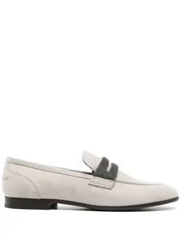 Brunello Cucinelli: Светлые лоферы  Monili