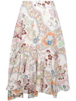 ETRO: Юбка с растительным принтом 