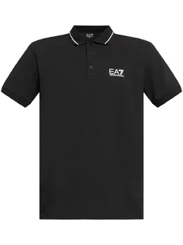 Ea7 Emporio Armani: Чёрное поло 