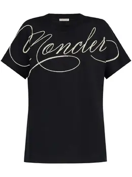 Moncler: Синяя футболка 