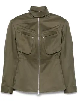 Mugler: Куртка цвета хаки 