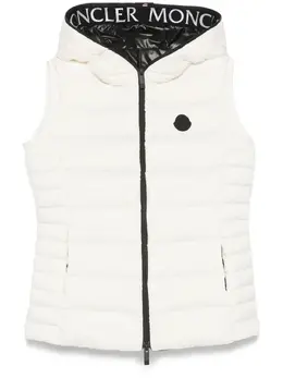 Moncler: Белый жилет 