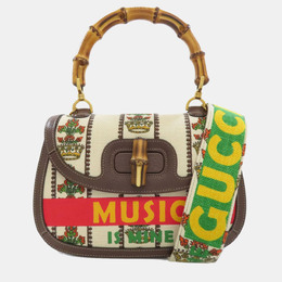 Gucci: Многоцветная сумка на руку  Bamboo