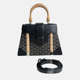 Goyard: Чёрная сумка на руку 