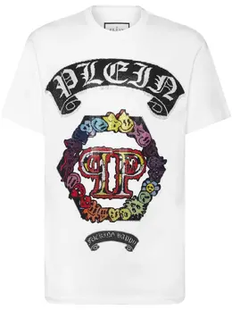 Philipp Plein: Белая футболка  Smile