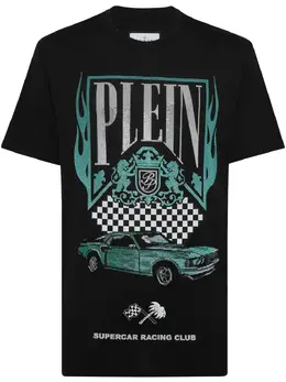 Philipp Plein: Чёрная футболка  Flame