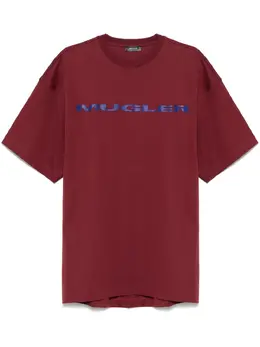 Mugler: Красная футболка 
