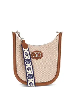 Valentino Garavani: Бежевая сумка через плечо 