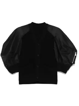 sacai: Кардиган с рукавами-фонариками 