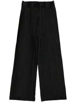 Pleats Please Issey Miyake: Чёрные брюки 