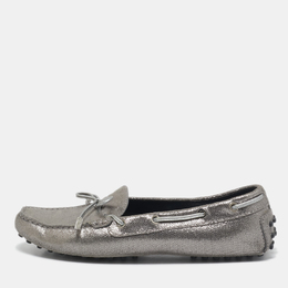Tod's: Серебристые мокасины 