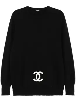 CHANEL Pre-Owned: Чёрный свитер 