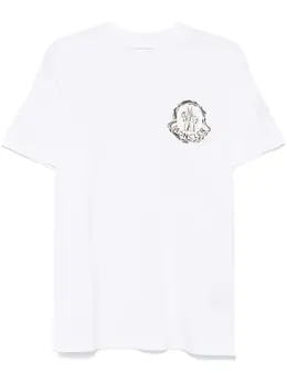 Moncler: Футболка с принтом 