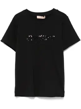 TWINSET: Чёрная футболка 
