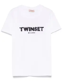 TWINSET: Белая футболка 