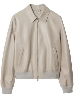 Burberry: Кожаная куртка 