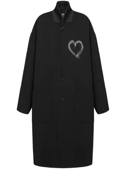 Moschino: Пальто с воротником 