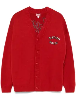 Kenzo: Красный кардиган 